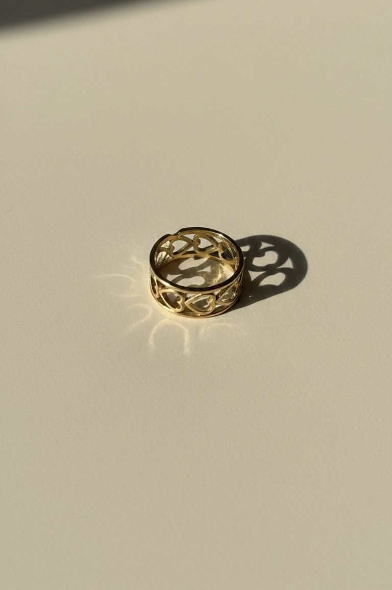 Golden Linked Hearts Band